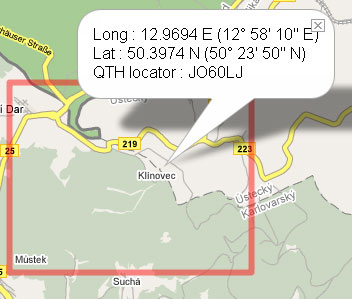 Klnovec (JO60LJ) - mapa - Loktory eska - CB Monitor