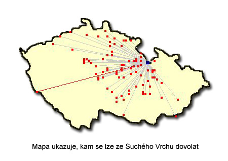 Such Vrch (JO80IB) - mapa monch spojen - Loktory eska - CB Monitor